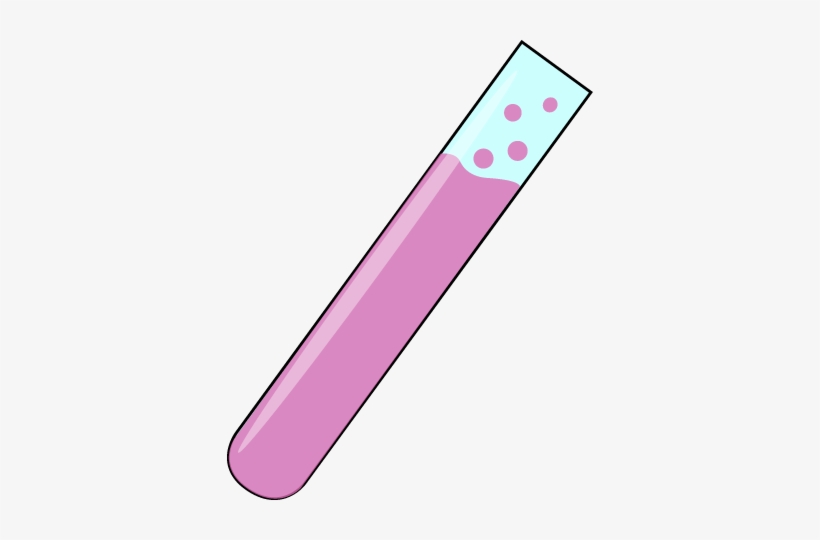 Test Tube With Bubbling Pink Liquid Clip Art