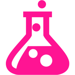 Deep pink test tube icon