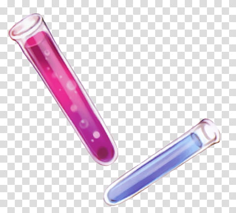 Two purple and pink test tubes illustration transparent