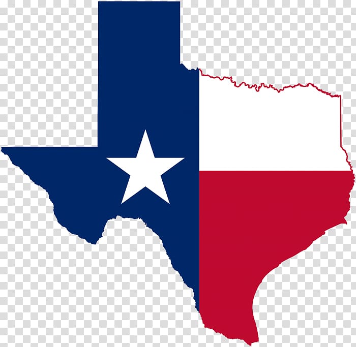 Flag of Texas Blank map, map transparent background PNG