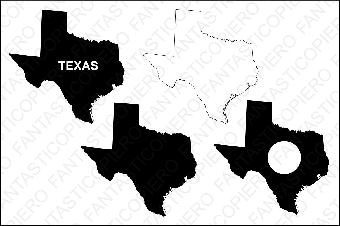 Texas map SVG files for Silhouette Cameo and Cricut