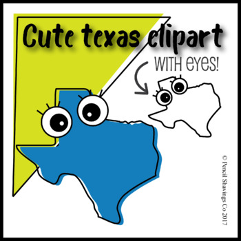 Cute Texas Clipart with Eyes