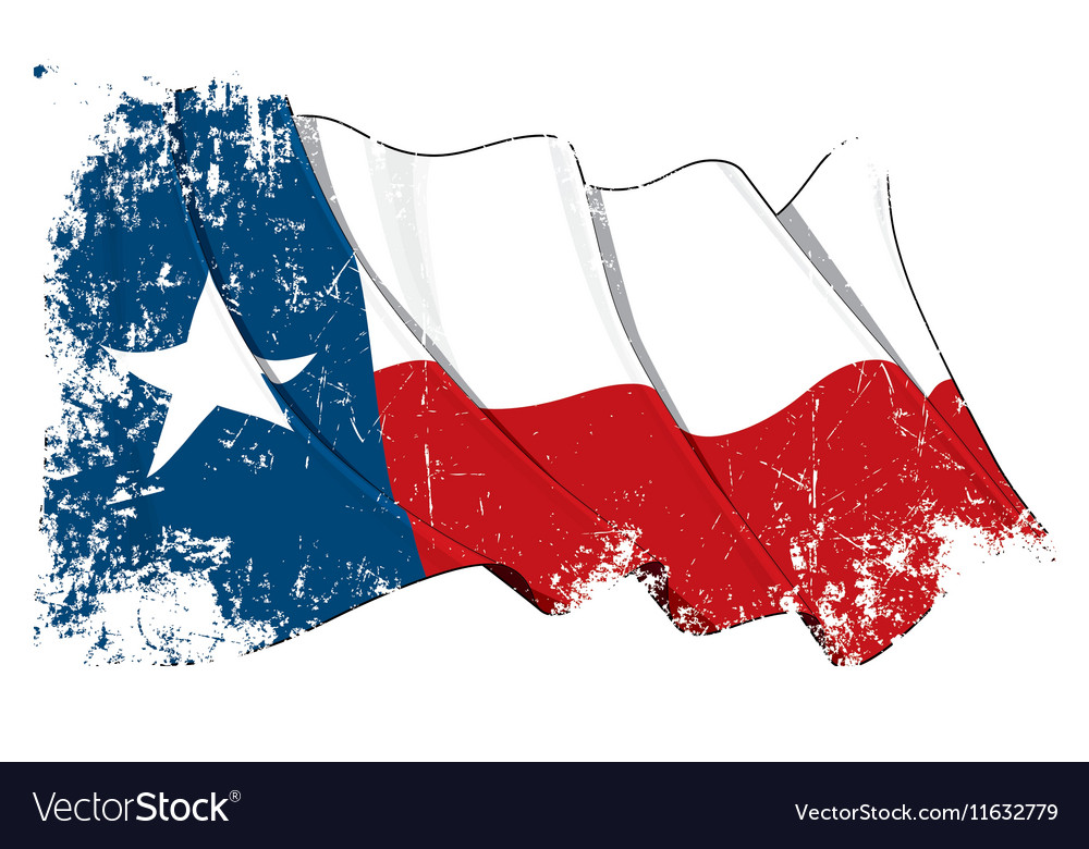 Texas Waving Flag Grunge