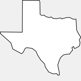 Texas map clipart.