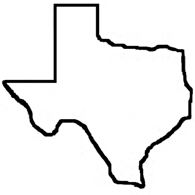State of texas outline clip art