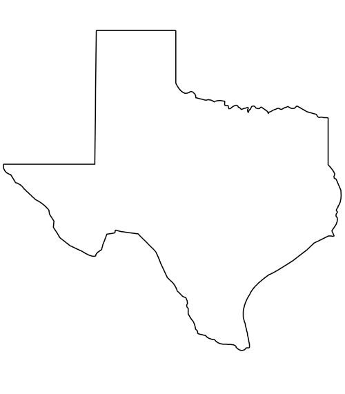Printable shape texas.