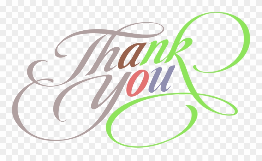 Thank You Colorful Fantastic Text Clipart