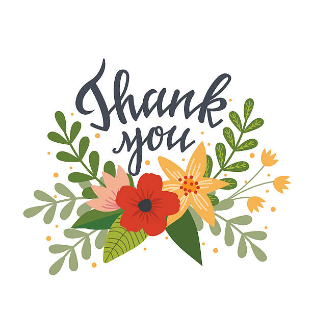 thank you clipart floral