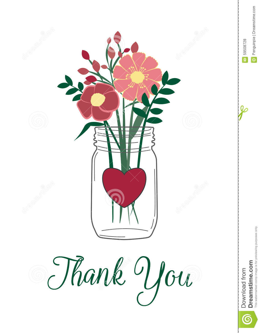 Thank you clipart with flowers