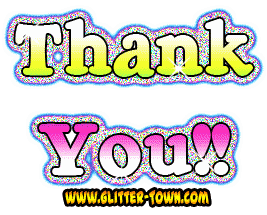 Glitter thank you clipart