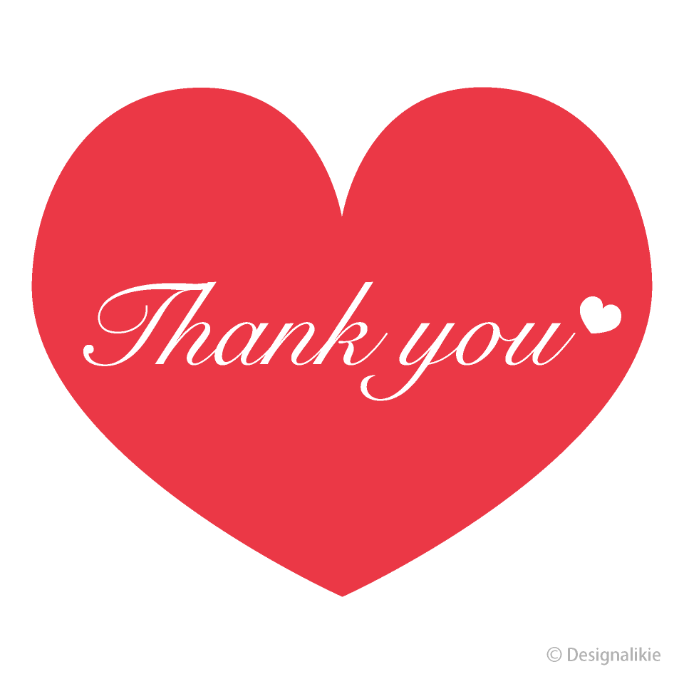 Red Heart Thank You Clipart Free Picture