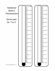 Thermometer Templates Worksheets