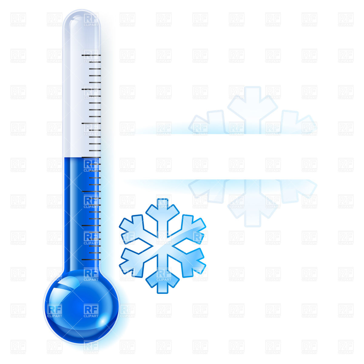 Cold thermometer clipart.