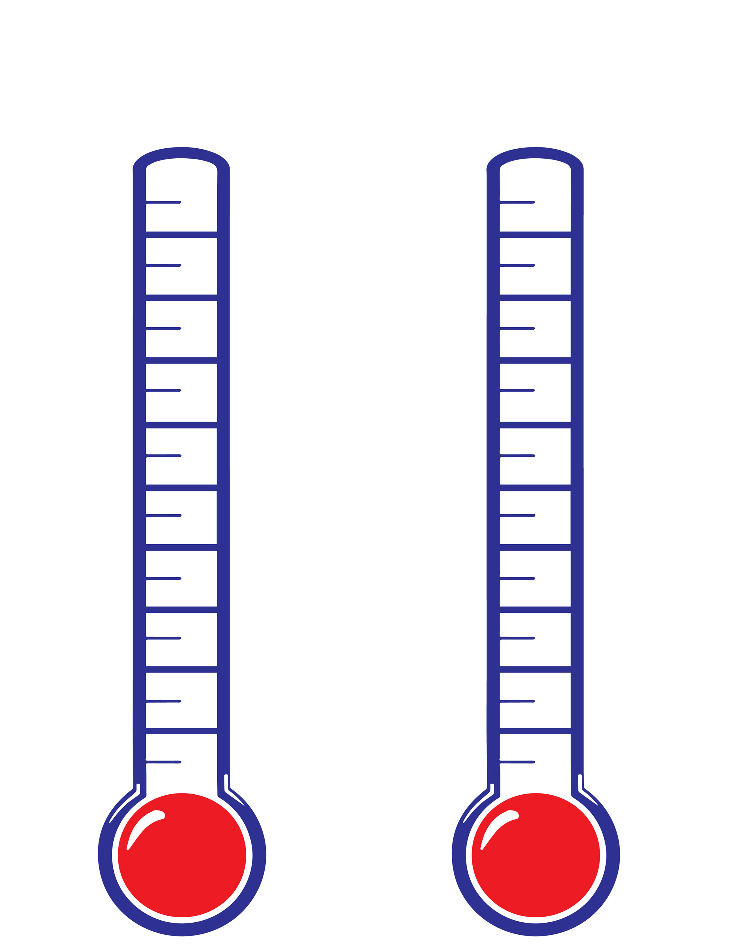 Goal thermometer template.