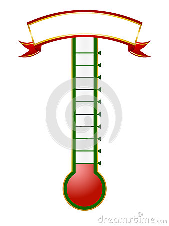 Customizable fundraising thermometer.