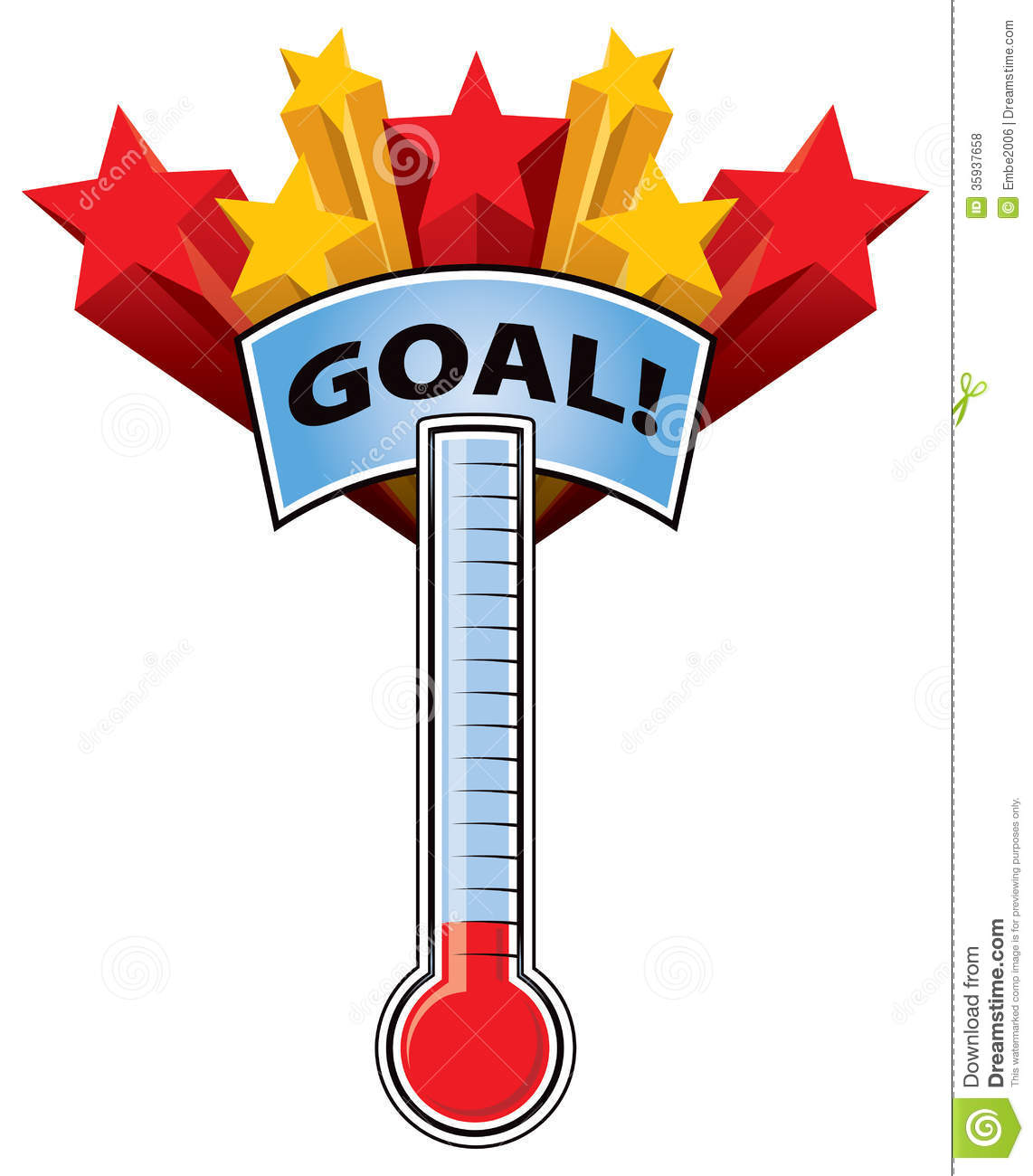 Fundraising thermometer printable.