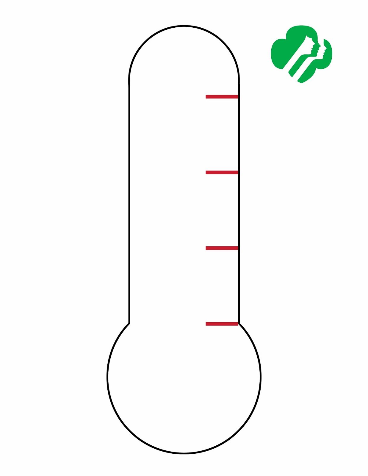 Goal thermometer template.