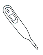 Medical thermometer clipart.