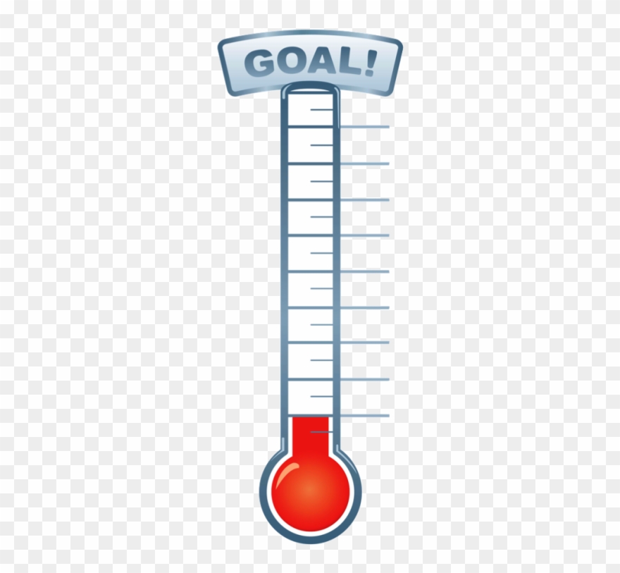 Pin fundraising thermometer.
