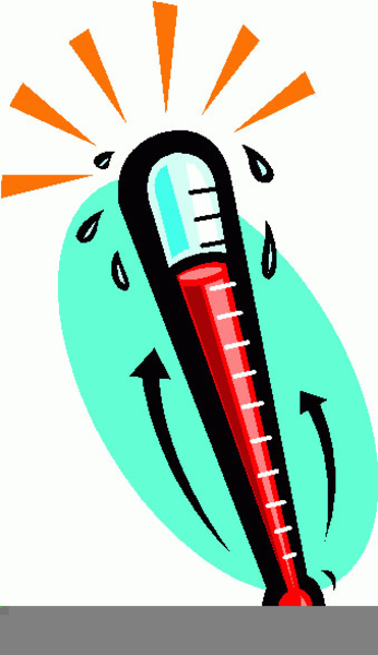 Hot thermometer clipart.