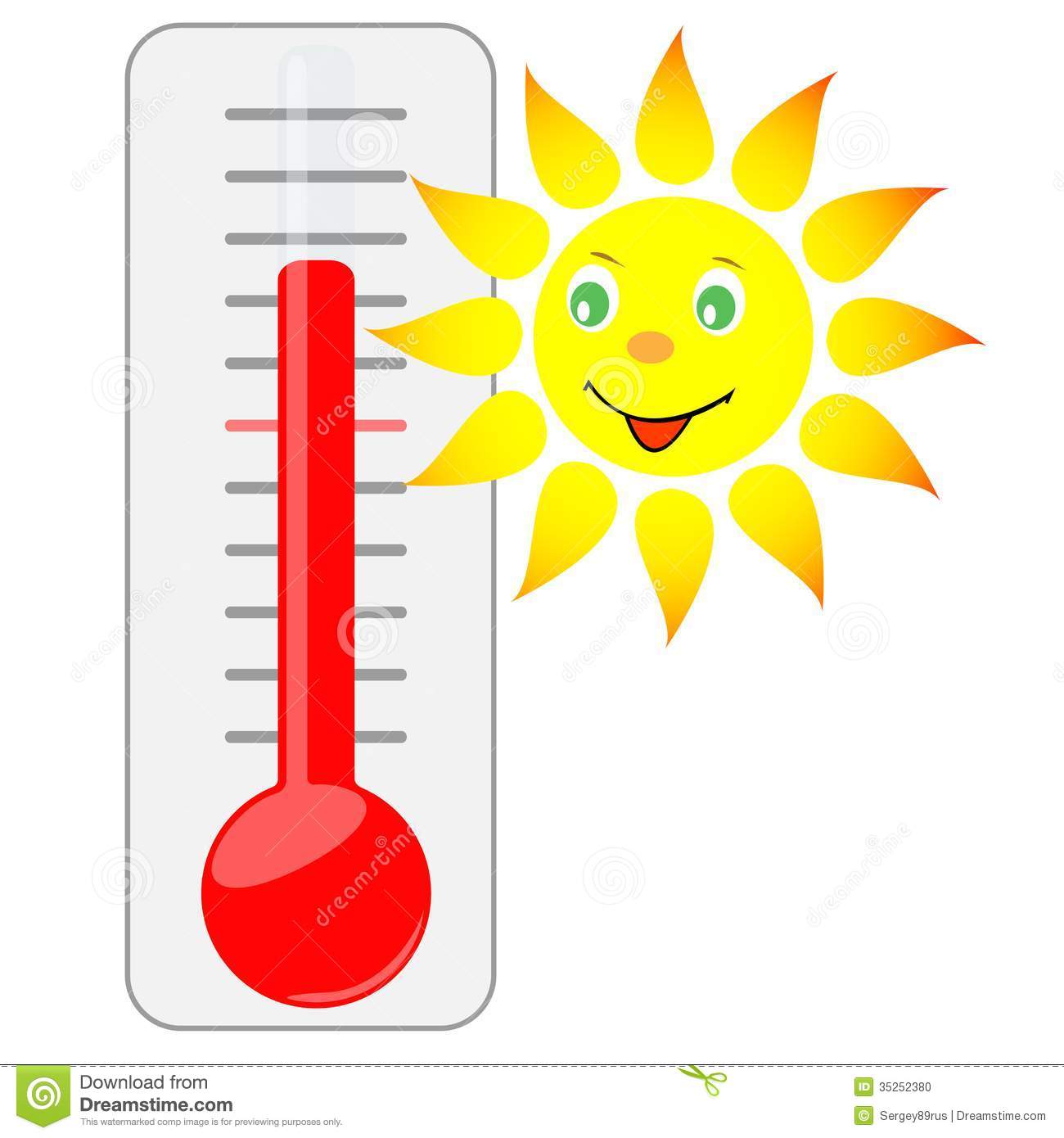 Thermometer clipart warm