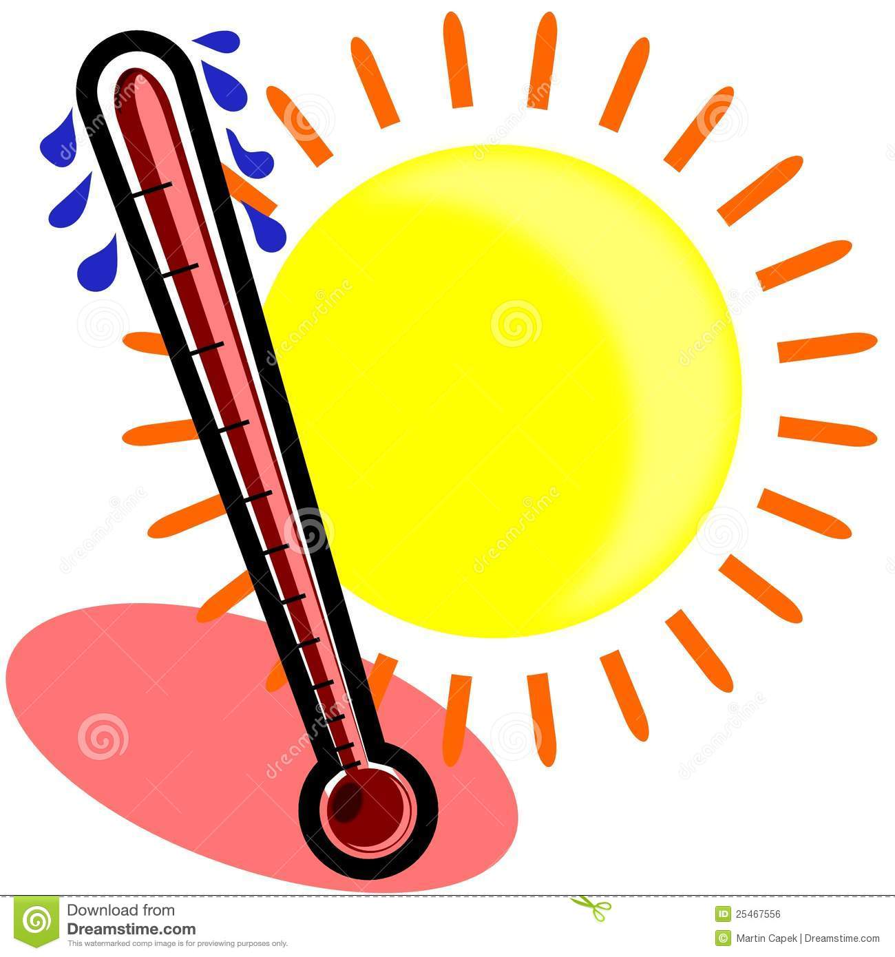 Thermometer warm clipart.