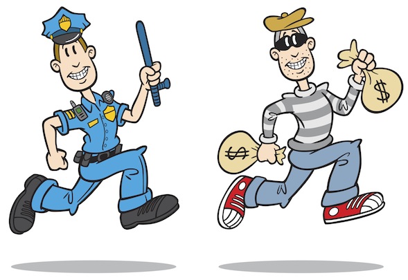 Cops and robbers clipart