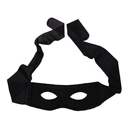 SODIAL Eye Mask Costume Mask Highwayman Robber Fancy Dress Black Zorro  Bandit Thief