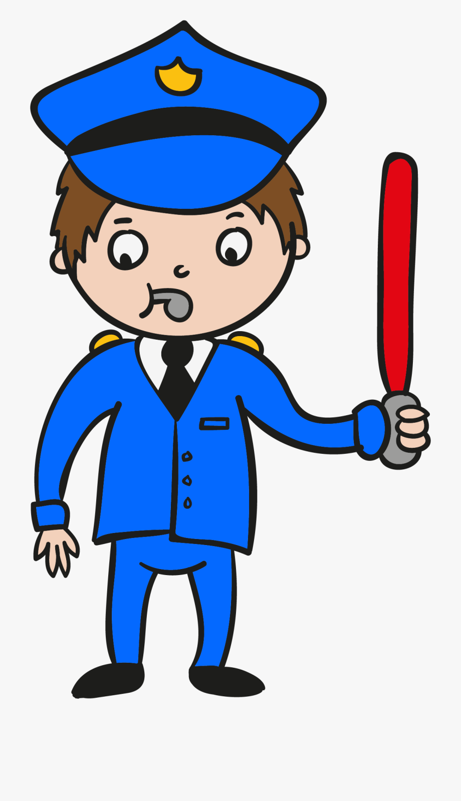 Cartoon police officer.