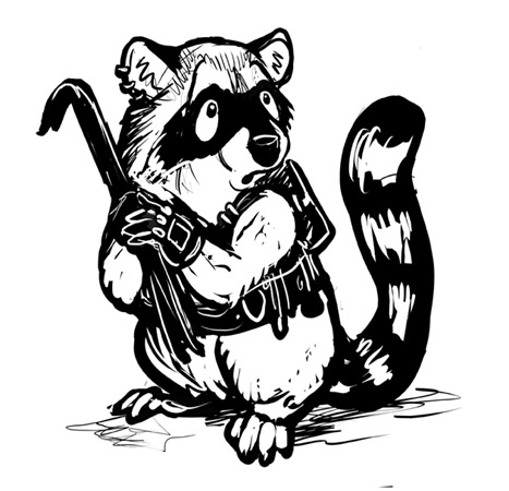 Raccoon Thief by ursulav on DeviantArt