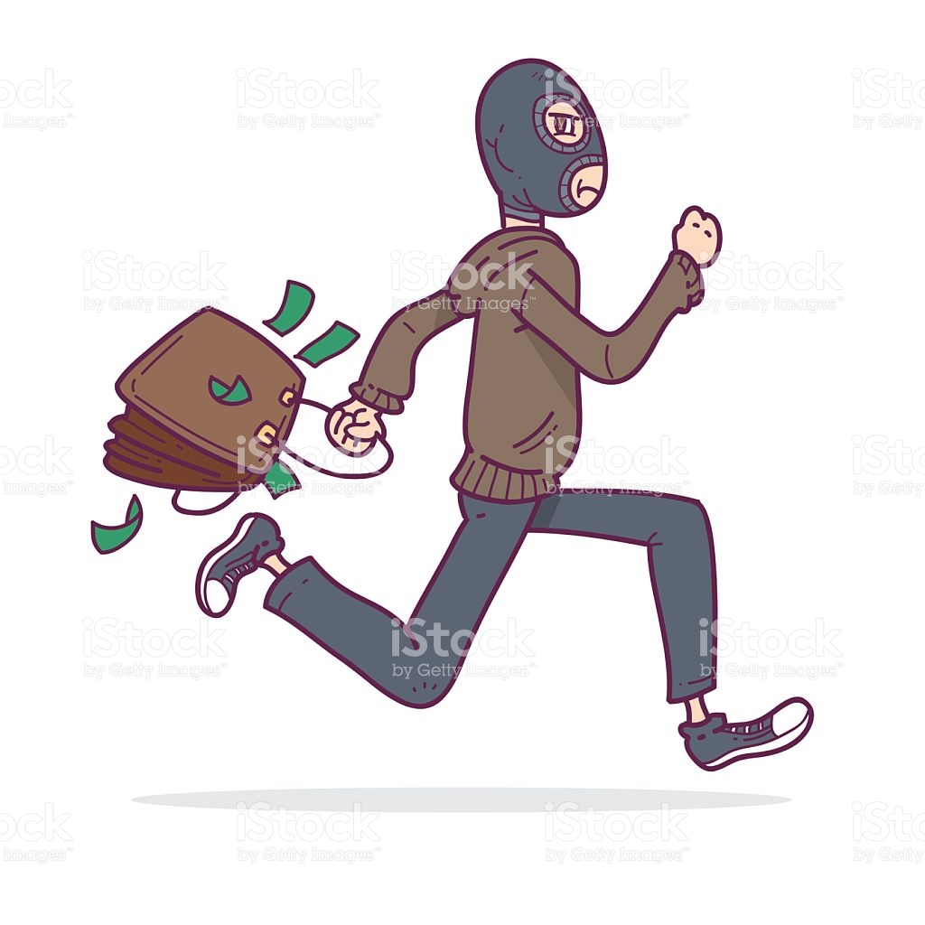 thief clipart running