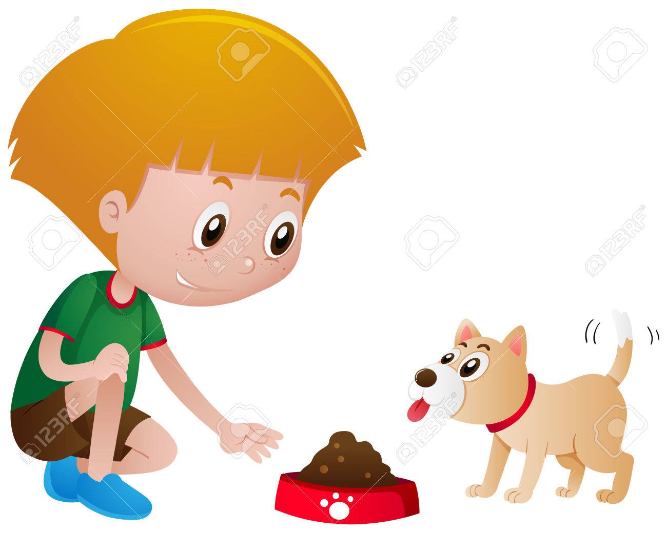 Boy And Dog Clipart