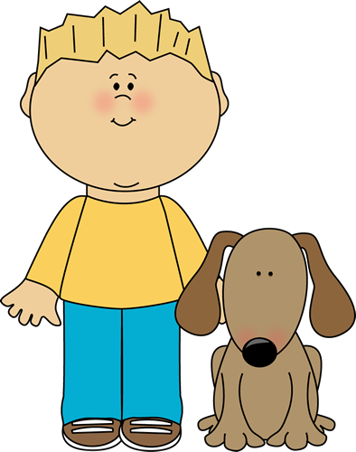Dog And Boy Clipart