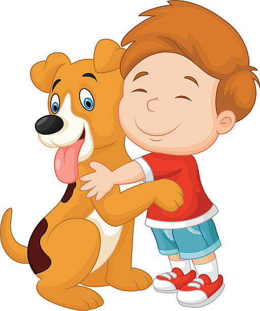 Boy And Dog Clipart
