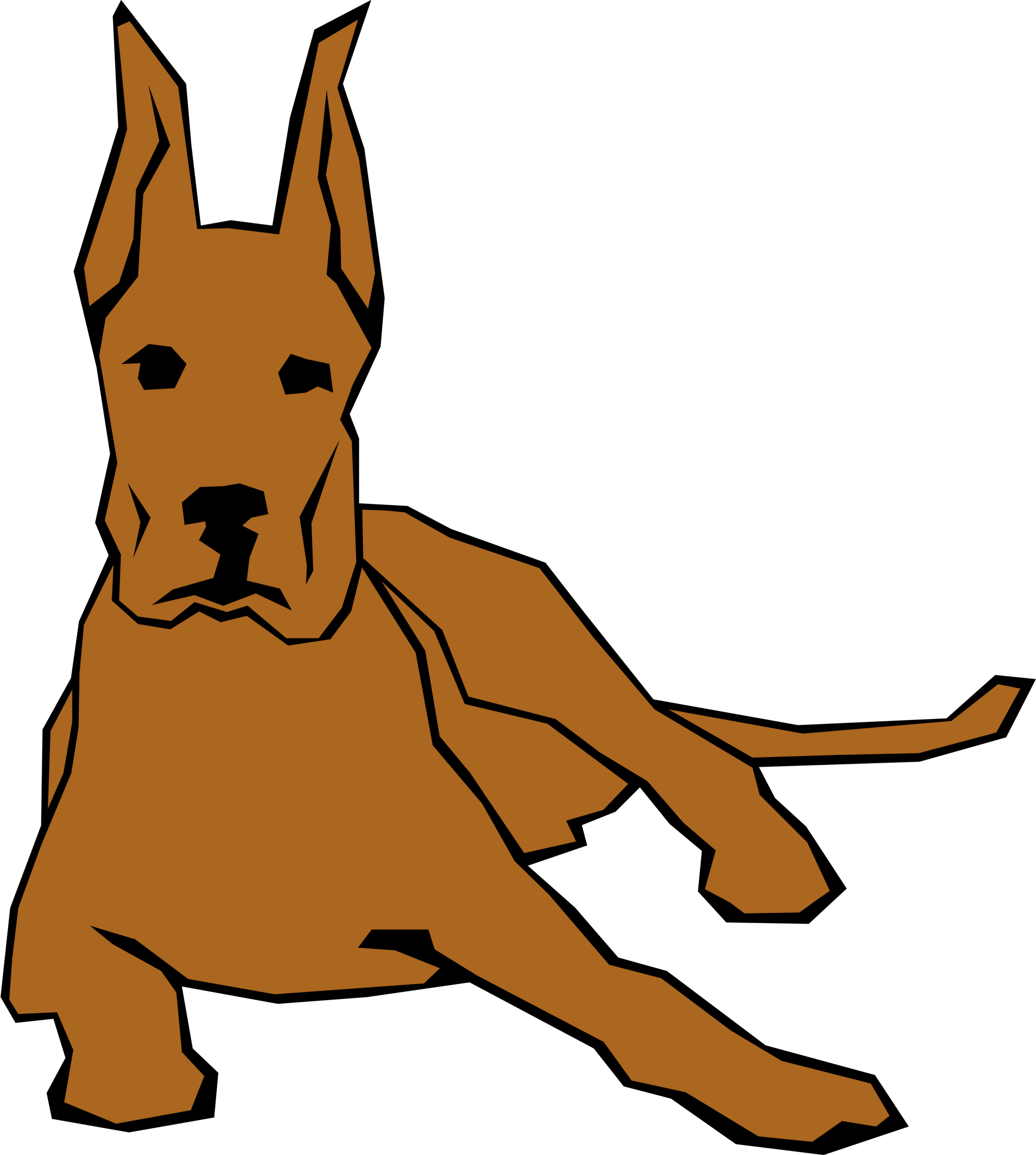 thin dog clipart obedient