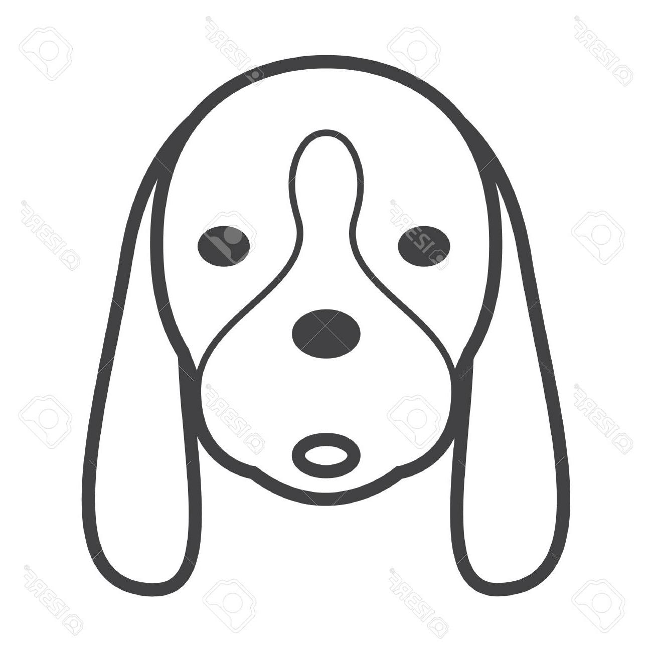 Unique Dog Head Line Art Vector Design