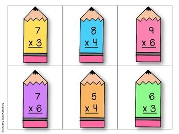 Multiplication division basic facts images on clipart