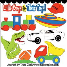 Things for boys clipart