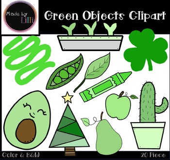Green color objects.
