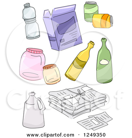 Clipart of Sketched Recycle