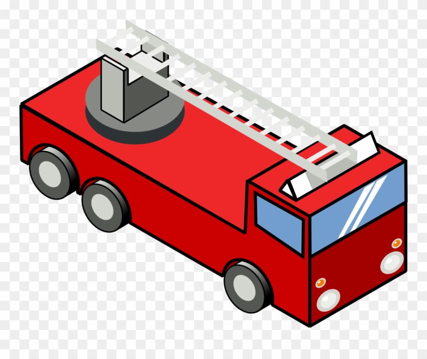 Fire Truck Wink Smiley Clip Art Vector