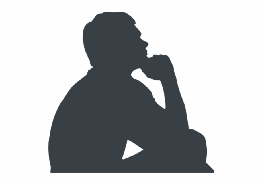 Man Thinking Silhouette , Png Download