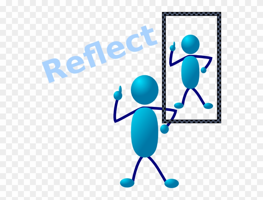 Reflection thinking clipart.