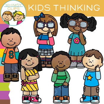 Thinking Kids Clip Art by Whimsy Clips
