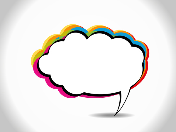 Colorful speech bubble Free vector in Encapsulated