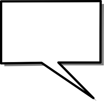 Speech box rectangle.