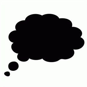 thought bubble clipart silhouette