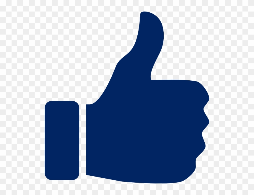 Blue Thumbs Up Icon Clipart
