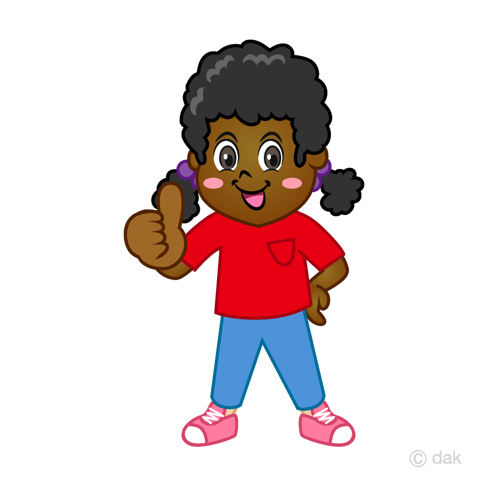 Thumbs Up Girl Cartoon Free Picture