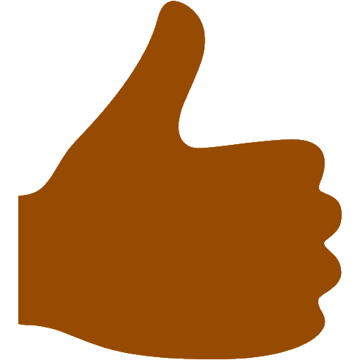 Brown thumbs icon.